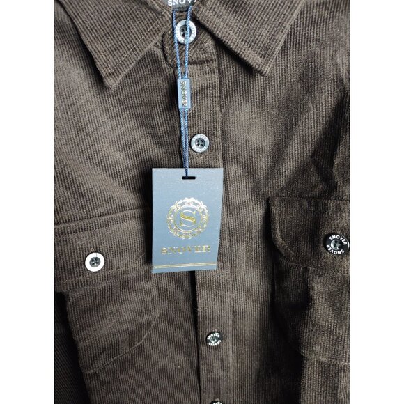 Snover Maroon Corduroy Shirt Men's Small Heavyweight Retro Casual - Picture 2 of 7
